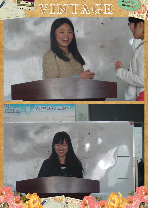 會議上公司對新員工亢丹妮3月份出色的業(yè)績進(jìn)行了表彰