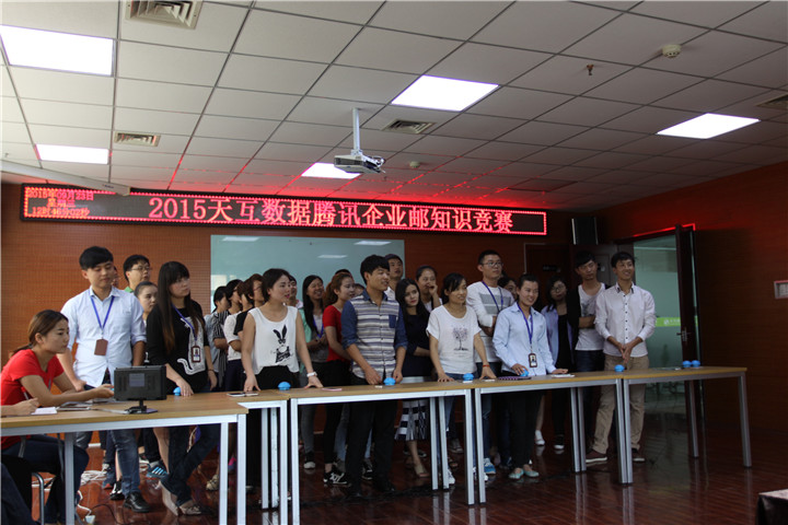 天互數(shù)據(jù)騰訊企業(yè)郵知識競賽活動現(xiàn)場激烈的搶答題目